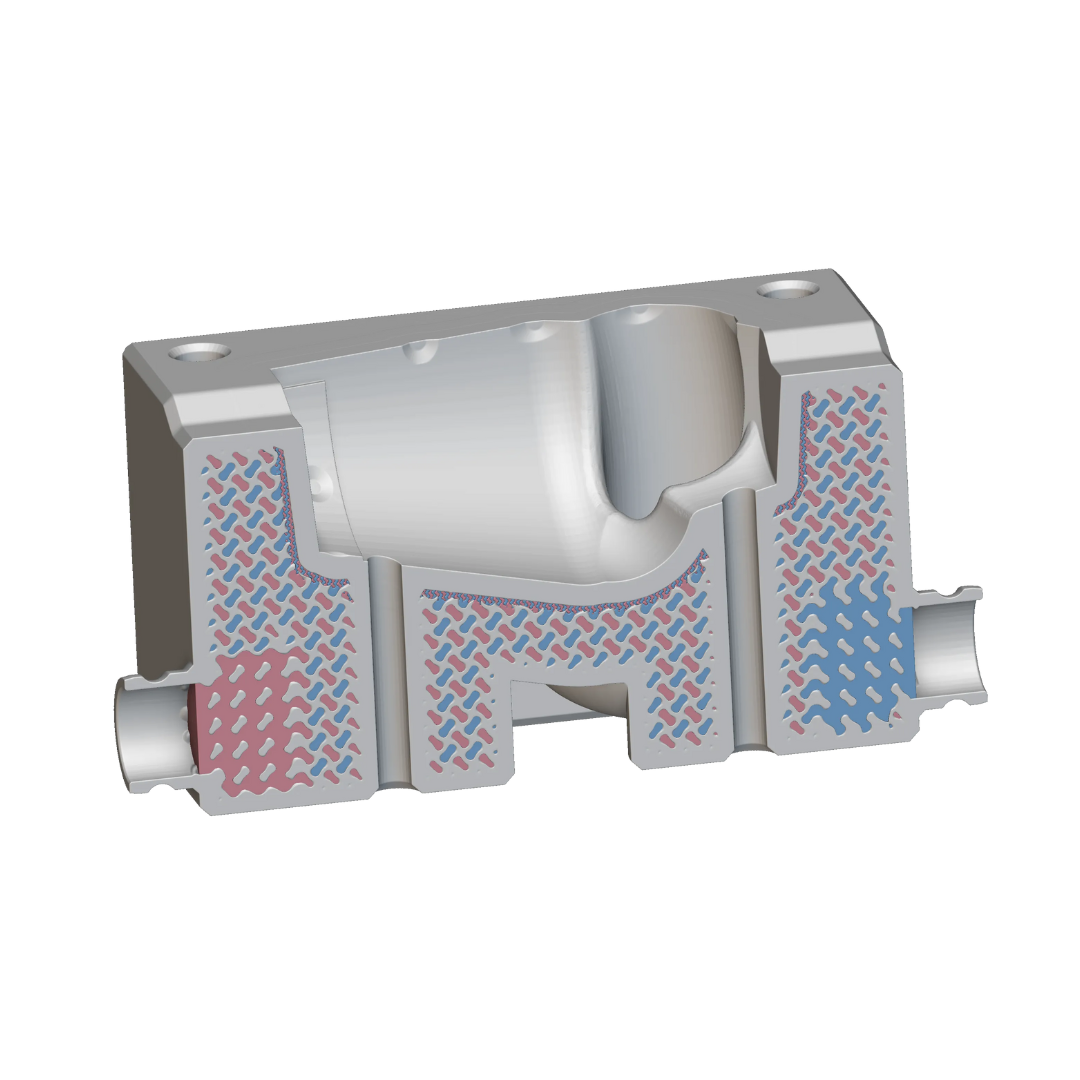 CAD cross-section of a part showing wall thickness