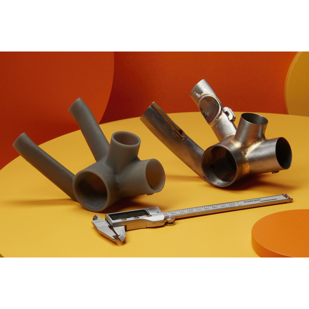 3D printed metal parts with calipers